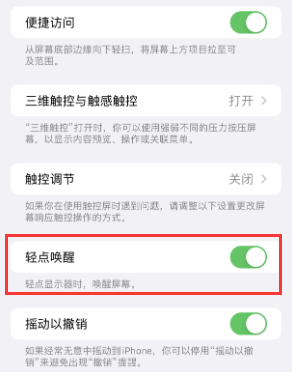 马龙苹果授权维修站分享iPhone轻点无法唤醒怎么办