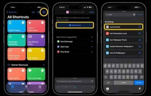 马龙苹果14锁屏维修店分享iPhone14升级iOS16.4后如何创建锁屏快捷方式 